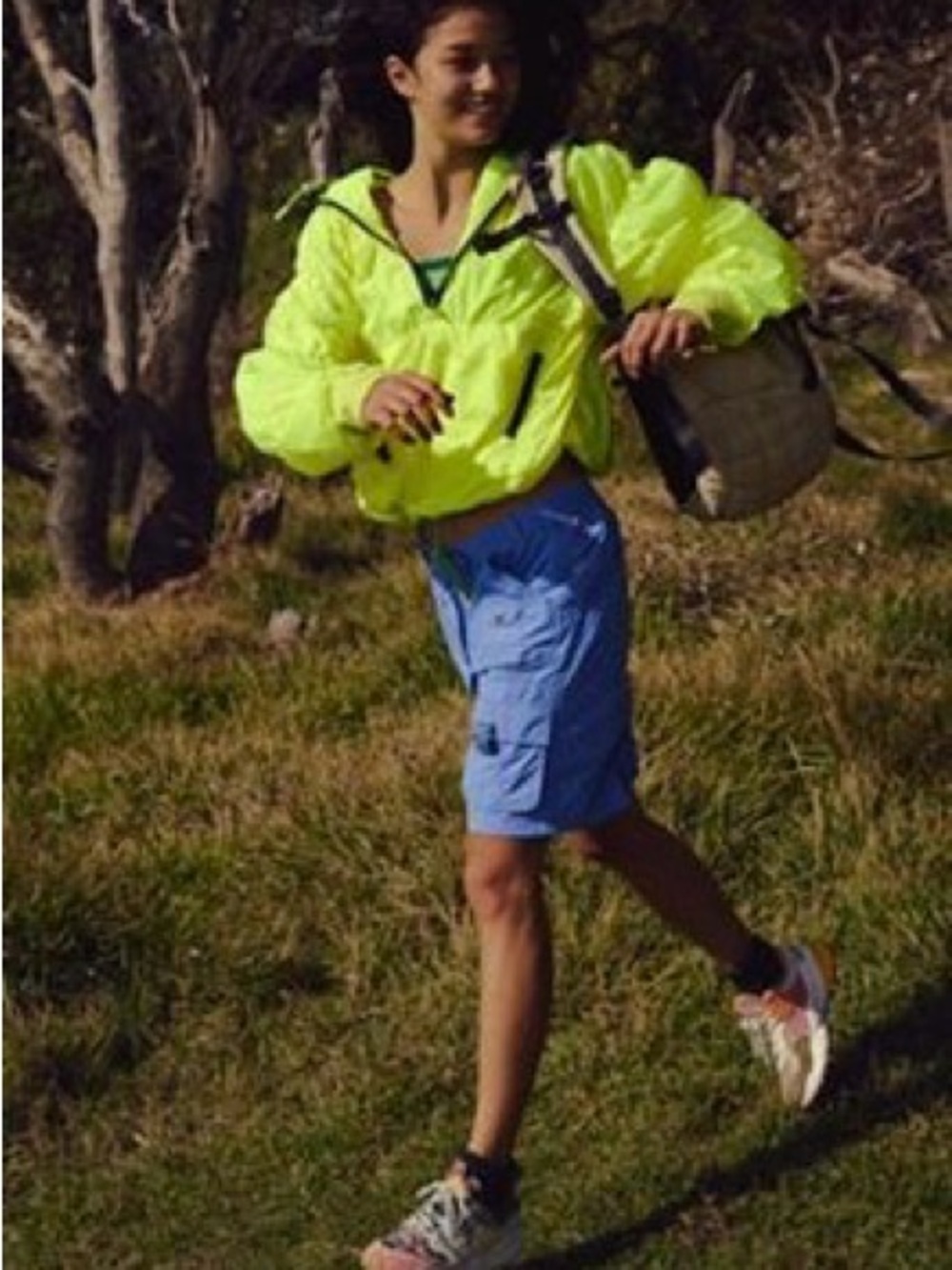 FP Movement by Free People Happy Camper Neon Yellow Pullover Puffer Wind Jacket
